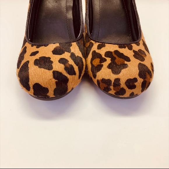 BCBG Cow Hair Cheetah Print Heels - Picture 4 of 6